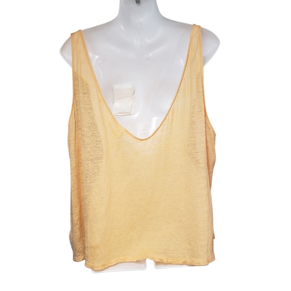H&M Linen Pale Orange Peach Women's Sleeveless Tank Top XXL - Picture 2 of 9